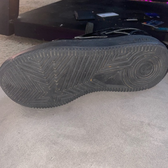 Bapesta Patent Black Sneakers Size 8.5